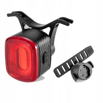 ROCKBROS Q2S cykelbakljus med intelligent bromsdetektering och USB-C-kabel – svart