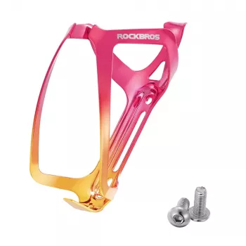 ROCKBROS RKL02 aluminiumflaskhållare för cykel – röd-guld-gradient
