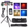 LIGHT4ME BEAM LASER STROBE LED PAR DERBY UV I – 4-i-1 multieffekt-scenljus med röd/grön laser, UV och DMX-styrning