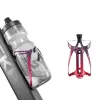 Rockbros RKL02 aluminium cykelvattenflaskhållare - svart/röd