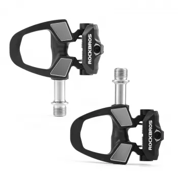 ROCKBROS RD9 SPD-SL-racerpedaler i kolfiber och titanlegering – svart