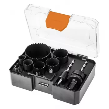 NEO TOOLS bi-metall hålsågsset Co8% (19, 25, 30, 35, 40, 68 mm), 9-delat