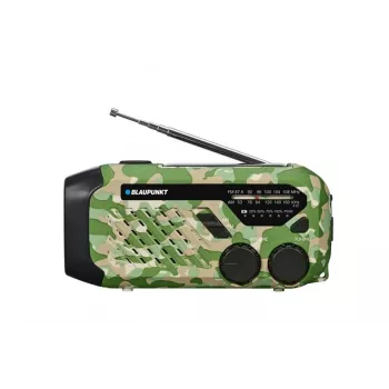 Blaupunkt ER10GC bärbar analog FM/AM-radio med teleskopantenn, inbyggd högtalare, bärhandtag, grön
