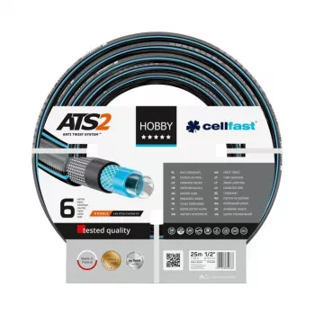 CELLFAST HOBBY ATS2 anti-twist trädgårdsslang 25 m 1/2 inch svart