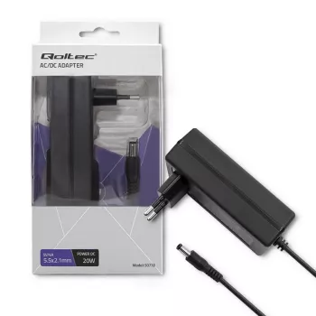 Qoltec 20W AC/DC-nätaggregat 5V 4A 5,5x2,1 mm kontakt