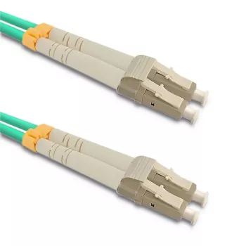 Qoltec LC/UPC till LC/UPC 2,0 m turkos OM3 multimode duplex fiberoptisk patchkabel