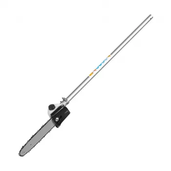 REBEL RB-5008 kedjesågstillsats för röjtrimmer, 25 cm svärd, 3/8 tums delning, 1,3 mm tjocklek, 44 drivlänkar, automatisk smörjning, 150 ml oljetank, passar 26 mm 9-kils axel