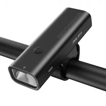 Rockbros 24710012001 framlampa för cykel 800 lm med USB-C – USB-A-kabel, svart