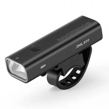 Rockbros 24710012001 framlampa för cykel 800 lm med USB-C – USB-A-kabel, svart