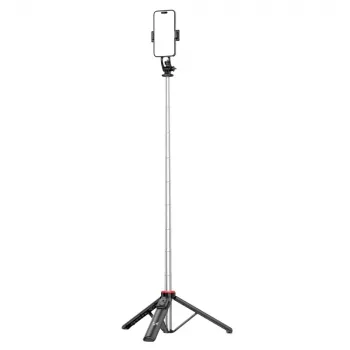 WOZINSKY WC1Y3S selfie-stick-stativ 1,3 m med telefonhållare – svart