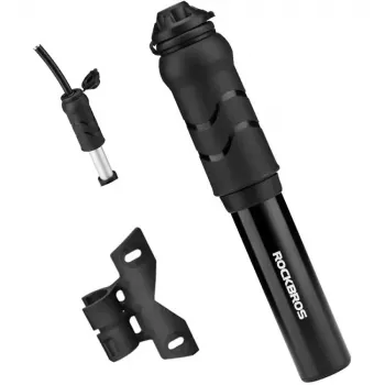 ROCKBROS 810PCS-HP mini-cykelhandpump med flexibel slang för Presta- och Schrader-ventiler - svart