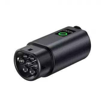 HURTEL V2L-adapter typ 2 till Schuko 3500W med effektindikator och väska - svart