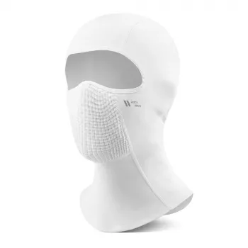 ROCKBROS LF25699 fleece-cykelbalaklava – vit | termisk heltäckande mask för vintercykling, skidåkning & motorcykling
