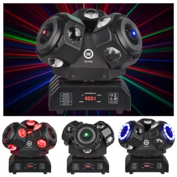 LIGHT4ME SID PRO 5-i-1 moving head-ljus med beam-, wash-, strobe-, laser- och goboeffekter