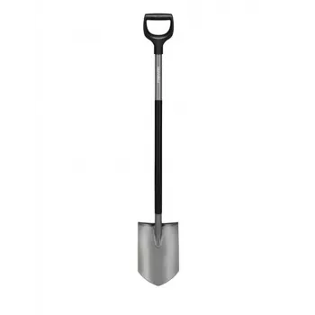 Fiskars ergonomisk spade för trädgård spetsig D-handtag borststål 1200 mm