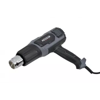 HOOZAR 2000W varmluftspistol med justerbar temperatur, LCD-display, 4 munstycken och bärväska
