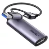 Ugreen CM629 2K 30Hz HDMI-till-USB videofångstkort, Space Gray
