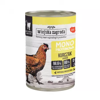 Wiejska Zagroda monoprotein våtmat för katter kyckling adult 400g