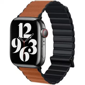 Beline Magnetic Pro armband för Apple Watch 38/40/41 mm svart/brun