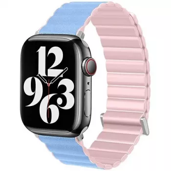 Beline Magnetic Pro armband för Apple Watch 42/44/45/49 mm rosa/Sierra Blue
