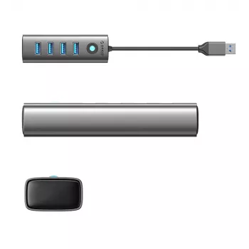 ORICO PDD4U-U3 4-portars USB 3.0-hubb - grå