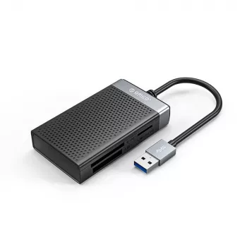 ORICO CL4D-A3 USB 3.0 multikortläsare - SD, microSD, CF, MS - svart/silver