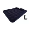 AVENLI XXL uppblåsbar luftmadrass set 203x183x22 cm queensize med fotpump och reparationssats