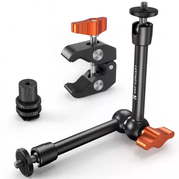 KF Magic Arm Super Clamp fästesset med 1/4 inch & 3/8 inch gänga, 15-55 mm klämbäck, ISO-kallskosko