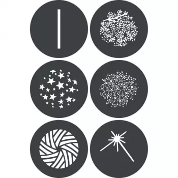 Godox GP GS3 gobo-set för projektionsadaptrar (6 mönster, 66 mm)