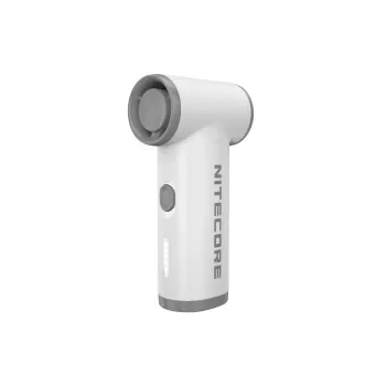 Nitecore NEF Nano portabel fläkt vit – USB-C-uppladdningsbar, 3 hastigheter, 2500 mAh batteri