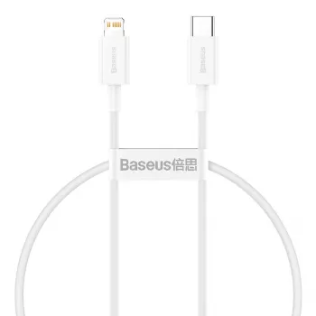 Baseus Superior Series USB-C till Lightning-kabel 0,25 m vit, 20W PD snabbladdning och datasynkronisering