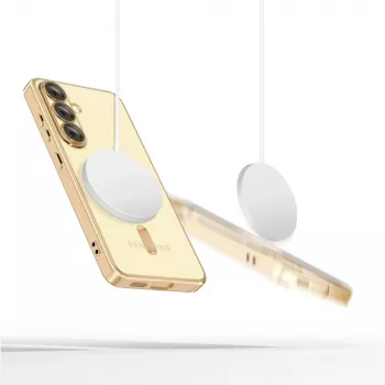 Tech-Protect Magflex MagSafe-skal för Samsung Galaxy S25 Edge Shiny Gold