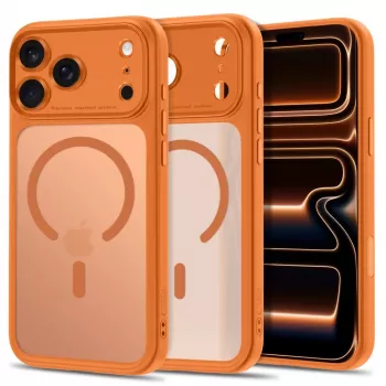 TECH-PROTECT MagPeak MagSafe-skal för iPhone 17 Pro / 18 Pro – matt Cosmic Orange