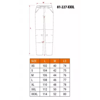 NEO TOOLS 81-227-XXXL skyddsbyxa grå/svart XXXL
