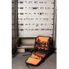 NEO TOOLS elektrikerryggsäck 31 delar, 30 isolerade verktyg, robust 600D-polyester, vattentät botten, 15 kg belastning, svart/röd