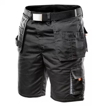 NEO TOOLS HD arbetsshorts med avtagbara fickor, storlek LD/54, ebony