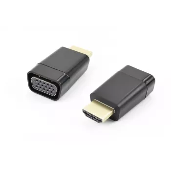 Accura HDMI-till-VGA-adapter med ljud, hane till hona, 1080p, svart