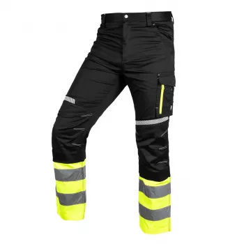 NEO TOOLS 81-795-L varselbyxa, svart-gul, storlek L, EN ISO 20471 klass 1, reflekterande, knäskydd
