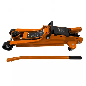 NEO TOOLS 11-733 hydraulisk domkraft 2,5 t låg profil dubbelkolv snabblyft