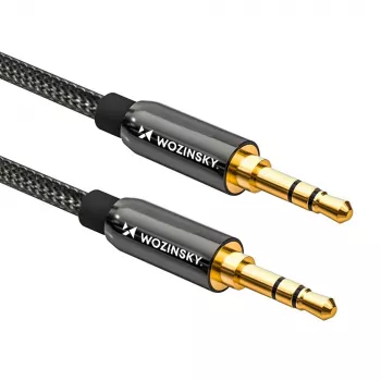 Wozinsky universal 3,5 mm AUX-ljudkabel 2x teleplugg 1,5 m svart