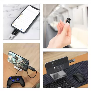 Wozinsky USB-A till Lightning-kabel 1 m svart - MFi-certifierad, snabbladdning & synkronisering