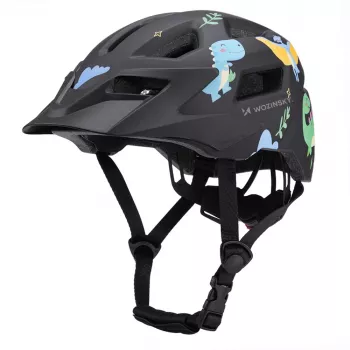 Wozinsky barn-MTB-cykelhjälm med avtagbart visir 52-56 cm - svart