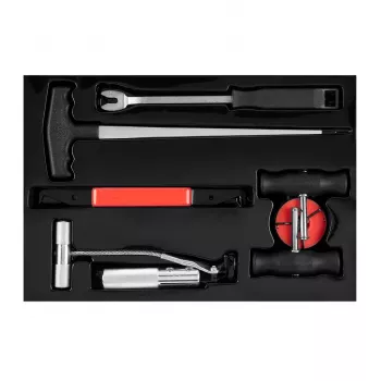 NEO TOOLS TOP-11-819 7-delat vindruteavlägsnarset med 22 m fyrkantstråd, trådhandtag, trädare, syl, trimverktyg, trådhandtag, plastlåda