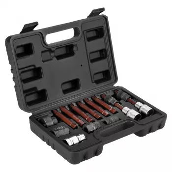 NEO TOOLS avdragarset för frihjulsskivor på generatorn, 13 delar, kromvanadinstål, 1/2 inch drivning, spline-/torx-/insexhylsor