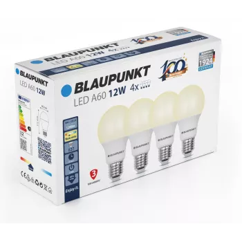 Blaupunkt LED-lampa E27 A60 12W, 1200 lm, 2700 K, 4 st (BLAUPUNKT-E27-12W-WW-4)