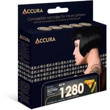 Accura gul kompatibel bläckpatron för Brother LC1280XLY/LC1240Y/LC1220Y (hög kapacitet, 1200 sidor)