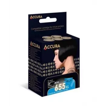 Accura kompatibel bläckpatron för HP 655XL (CZ110AE) - svart, 550 sidor, 23 ml