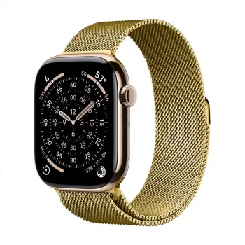 Crong Milano Steel rostfritt stålarmband för Apple Watch 38/40/41/42 mm guld