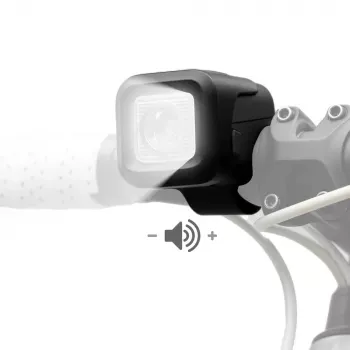 ROCKBROS SKL01 framljus för cykel med elektrisk klocka 450 lm 120 dB USB-C svart