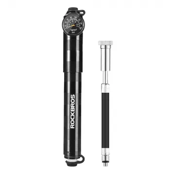 ROCKBROS HQ-67A-L03 BK minipump för cykel med manometer - svart
